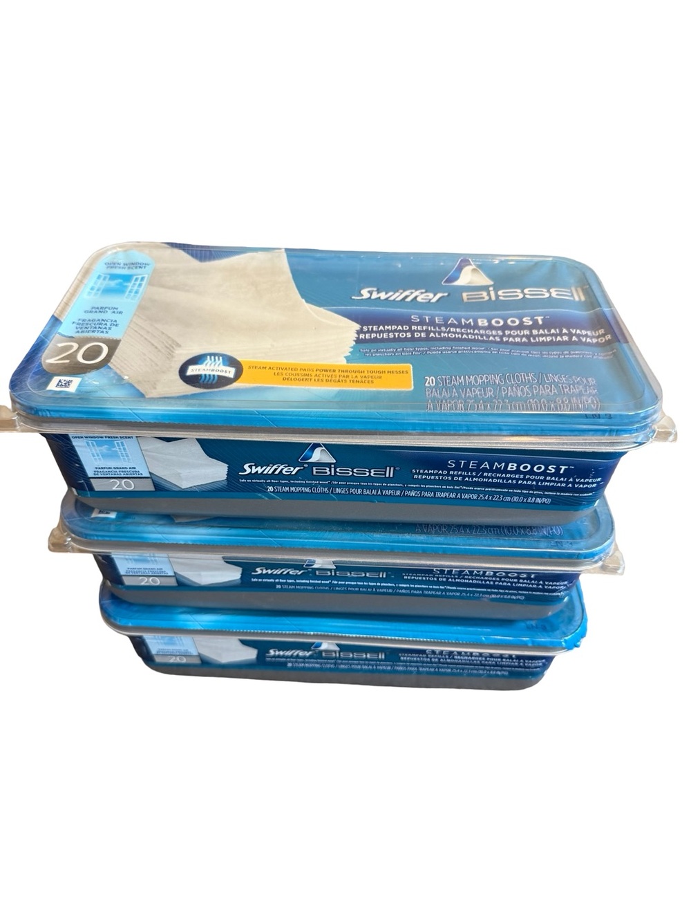 Swiffer Bissell Steam Boost Steampad Refills Three Boxes x 20 Per Box NIB NEW